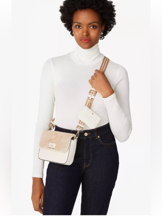 kate spade Handbags - ♠️Kate Spade Rosie Faux Shearling Small Flap Crossbody Bag NWT